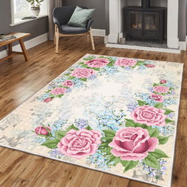 Conceptum Els1809 Alfombra de Pasillo de Terciopelo Multicolor 100 x 200 cm